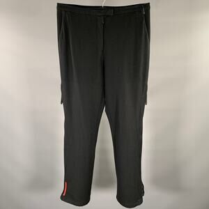 PRADA Size M Black Wool Wide Leg Casual Pants